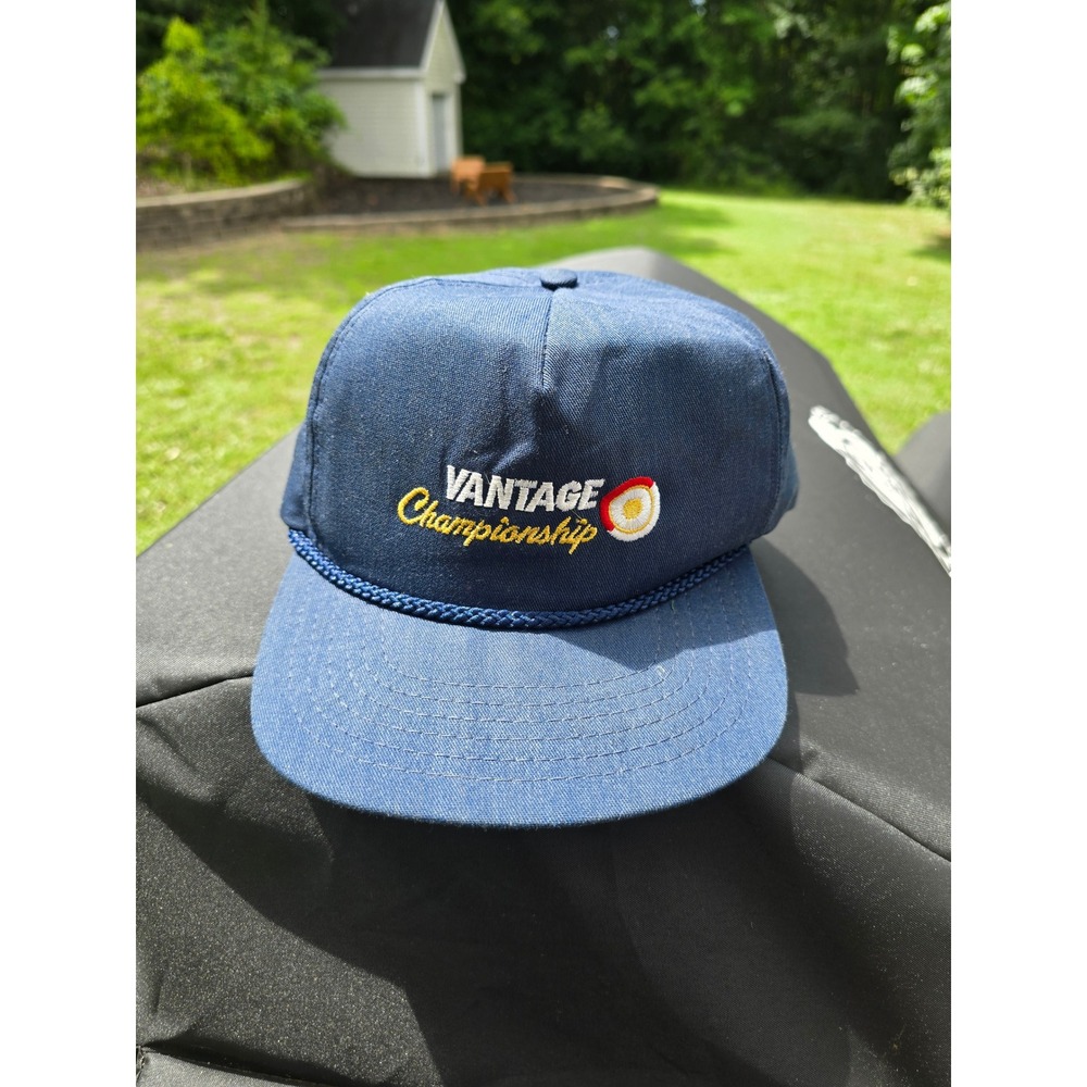 Vintage Vantage Championship‎ Rope Hat Navy Blue Snapback Cloverdale Made in USA